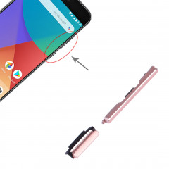 Bouton d'alimentation et bouton de contrôle du volume pour Xiaomi Mi 5X / A1 (rose)