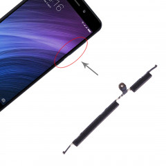 Bouton d'alimentation et bouton de contrôle du volume pour Xiaomi Redmi 4A (Noir)