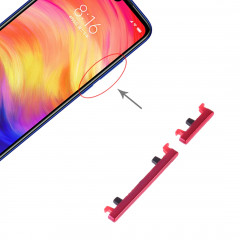 Bouton d'alimentation et bouton de contrôle du volume pour Xiaomi Redmi Note 7 Pro / Redmi Note 7 (rouge)