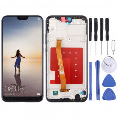 Ecran LCD et Assembleur Complet Digitaliseur avec Cadre pour Huawei P20 Lite / Nova 3e (Noir)