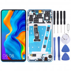 Ecran LCD et Assembleur Complet Digitaliseur avec Cadre pour Huawei P30 Lite / Nova 4e (Bleu)