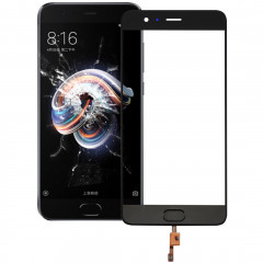 iPartsBuy Xiaomi Mi Note 3 Lentille extérieure en verre de l'écran avant, identification d'empreintes digitales de soutien (noir)