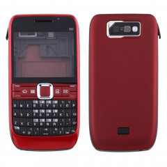 iPartsAcheter pour Nokia E63 Couvercle du boîtier complet (couvercle avant + lunette du cadre médian + couvercle arrière de la batterie + clavier) (rouge)