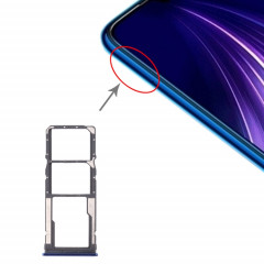 Plateau pour carte SIM + Plateau pour carte SIM + Plateau pour carte Micro SD pour Xiaomi Redmi Note 8 (Bleu)