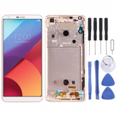 Écran LCD d'origine pour LG G6 / H870 / H870DS / H872 / LS993 / VS998 / US997 Digitizer Full Assembly avec Frame7 (Or)