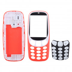 Couvercle de boîtier complet avec clavier pour Nokia 3310 (rouge)