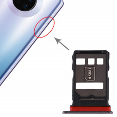 Plateau de carte SIM d'origine + Plateau de carte NM pour Huawei Mate 30 (Noir)