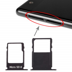 Plateau pour carte SIM + Plateau pour carte Micro SD pour Nokia 3 TA-1020 TA-1028 TA-1032 TA-1038 (Noir)