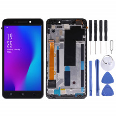 Écran LCD OEM pour Lenovo A5000 Assemblage complet du numériseur avec cadre (Noir)