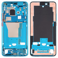 Boîtier avant plaque de lunette de cadre LCD avec touches latérales pour Xiaomi Redmi K30 Pro (bleu)