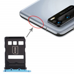 Plateau de la carte SIM + plateau de la carte NM pour Huawei P40 (bleu)