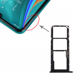Plateau de la carte SIM + plateau de la carte SIM + plateau de la carte Micro SD pour Huawei Enjoy 10e / Honor Play 9A (noir)