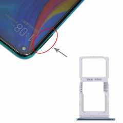 Plateau pour carte SIM + Plateau pour carte SIM / Plateau pour carte Micro SD pour Huawei Enjoy 10 Plus (Bleu)