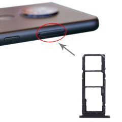Plateau pour carte SIM + plateau pour carte SIM + plateau pour carte Micro SD pour Nokia 7.2 / 6.2 TA-1196 TA-1198 TA-1200 TA-1187 TA-1201 (noir)