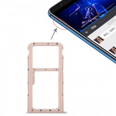 Bac Carte SIM + Bac Carte SIM / Bac Micro SD pour Huawei Honor Play 7X (Gold)