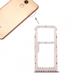 Bac Carte SIM + Bac Carte SIM / Bac Micro SD pour Huawei Honor V9 Play (Gold)