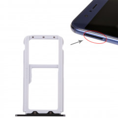 Bac Carte SIM + Bac Carte SIM / Bac Micro SD pour Huawei Honor V9 (Noir)