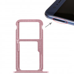 Support à carte SIM + Support à carte SIM / Carte Micro SD pour Huawei Honor 8 (Rose)