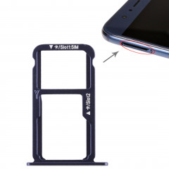 Bac Carte SIM + Bac Carte SIM / Carte Micro SD pour Huawei Honor 8 (Bleu)