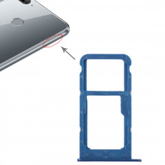 Bac Carte SIM + Bac Carte SIM / Carte Micro SD pour Huawei Honor 9 Lite (Bleu)