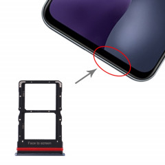 Plateau Carte SIM + Plateau Carte SIM pour Xiaomi Mi 10 Lite 5G (Noir)