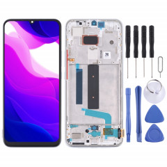 Écran d'écran LCD et numériseur AMOLED original avec cadre pour Xiaomi Mi 10 Lite 5G (argent)