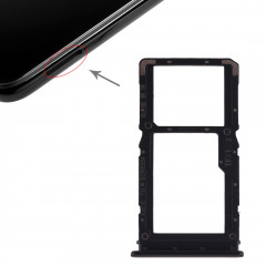 Plateau pour carte SIM + Plateau pour carte SIM / Plateau pour carte Micro SD pour Xiaomi Redmi Note 7 (Noir)