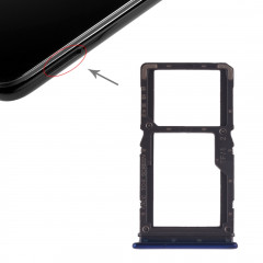 Plateau pour carte SIM + Plateau pour carte SIM / Plateau pour carte Micro SD pour Xiaomi Redmi Note 7 (Bleu)