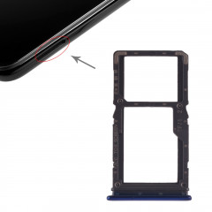 Plateau pour carte SIM + Plateau pour carte SIM / Plateau pour carte Micro SD pour Xiaomi Redmi Note 7 (Bleu)