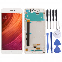 Ecran LCD et assemblée complète de numérisation avec cadre pour Xiaomi Redmi Note 5A (blanc)