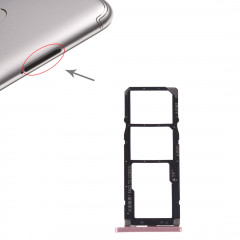 Plateau pour carte SIM + Plateau pour carte SIM + Carte Micro SD pour Xiaomi Redmi S2 (or rose)