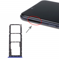 Plateau pour carte SIM + plateau pour carte SIM + plateau pour carte Micro SD pour Realme 2 (bleu)
