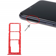 Plateau de la carte SIM + plateau de la carte SIM + plateau de la carte Micro SD pour Realme 2 (rouge)
