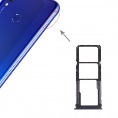 Plateau pour carte SIM + Plateau pour carte SIM + Carte Micro SD pour Xiaomi Redmi 7 (Noir)