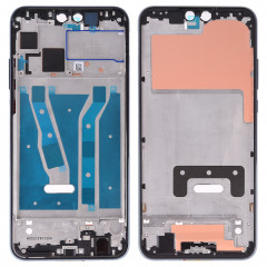 Plaque de lunette de cadre LCD de boîtier avant avec touches latérales pour Huawei Y9 (2019) (Noir)