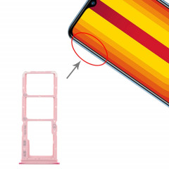 Pour vivo Y3 plateau de carte SIM + plateau de carte SIM + plateau de carte Micro SD (rouge)