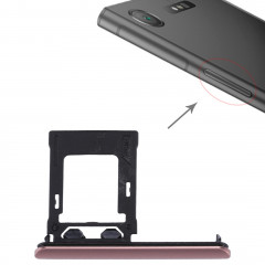 pour Sony Xperia XZ1 Carte SIM / Micro SD, Double Plateau (Rose)