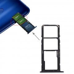 Plateau pour carte SIM + Plateau pour carte Micro SD pour Huawei Honor 8C (Noir)