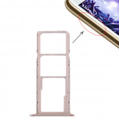 Bac à cartes SIM + bac à cartes Micro SD pour Huawei Y5 Prime (2018) / Honor Play 7 (Gold)