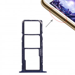 Plateau pour carte SIM + plateau pour carte Micro SD pour Huawei Y5 Prime (2018) / Honor Play 7 (Bleu)