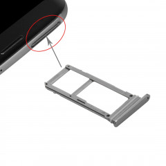 iPartsAcheter pour le porte-cartes Samsung Galaxy S7 / G930 (1 x porte-cartes SIM + 1x porte-cartes SD) (Gris)