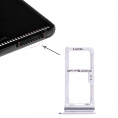 2 Plateau de carte SIM / Micro SD Plateau pour Galaxy Note 8 (Gris)