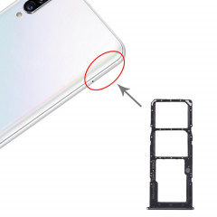 Pour Samsung Galaxy A30s Plateau de carte SIM + Plateau de carte SIM + Plateau de carte Micro SD (Noir)