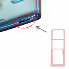 Pour Samsung Galaxy A71 Plateau de carte SIM + Plateau de carte SIM + Plateau de carte Micro SD (Rose)