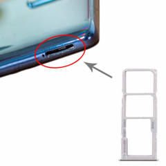 Pour Samsung Galaxy A71 Plateau de carte SIM + Plateau de carte SIM + Plateau de carte Micro SD (Argent)