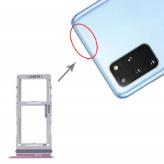 Pour Samsung Galaxy S20+ / Galaxy S20 Ultra Plateau de carte SIM + Plateau de carte SIM / Plateau de carte Micro SD (Rose)