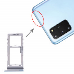 Pour Samsung Galaxy S20+ / Galaxy S20 Ultra Plateau de carte SIM + Plateau de carte SIM / Plateau de carte Micro SD (Bleu)