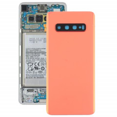 Coque arrière de batterie pour Galaxy S10 avec objectif d'appareil photo (rose)