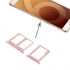 iPartsAcheter pour Samsung Galaxy C9 Pro / C9000 Carte SIM Plateau + Micro SD Carte Plateau (Or Rose)