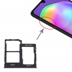 Pour Samsung Galaxy A315 / A31 Plateau de carte SIM + Plateau de carte SIM + Plateau de carte Micro SD (Noir)